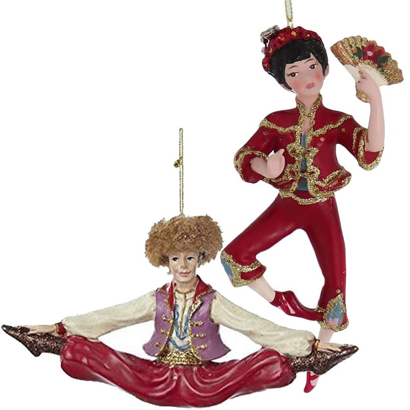 Kurt Adler Resin International Dancer Ornament Set Of 4 - Image 2